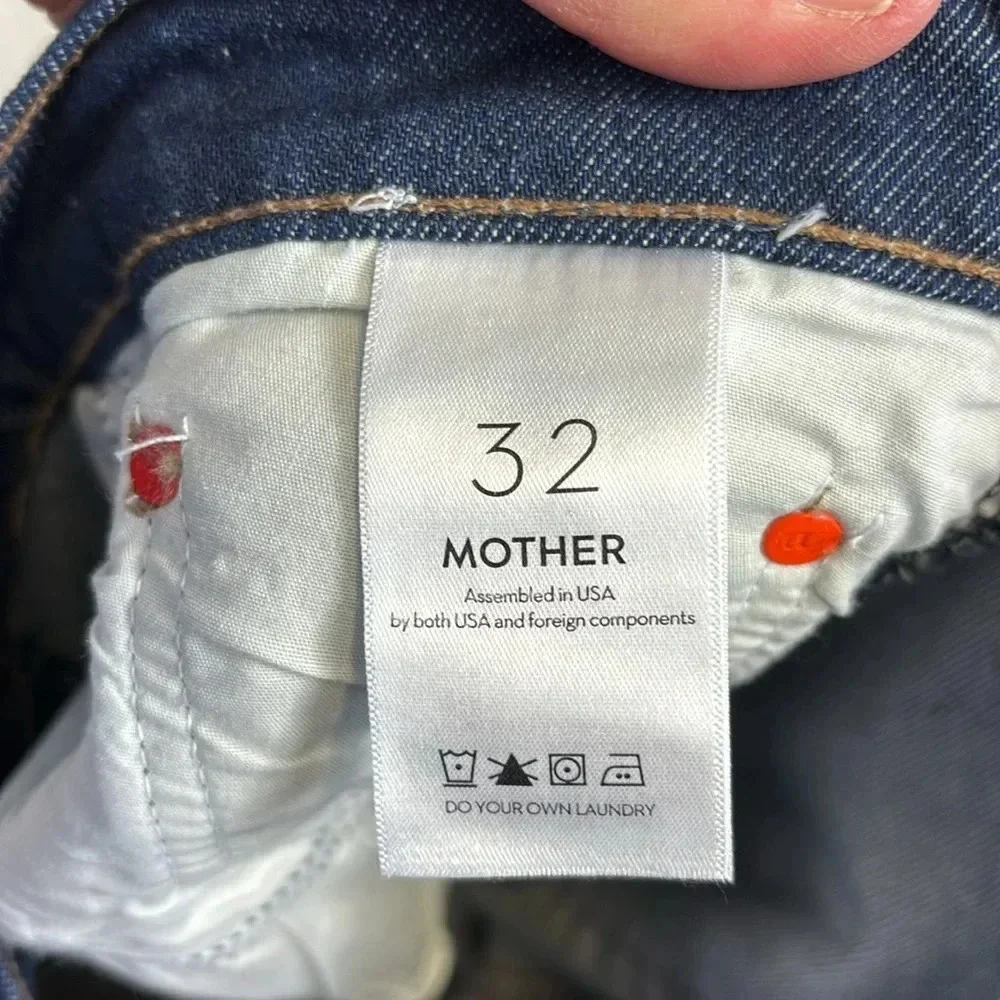 NWT Mother snacks high waist double stack ankle jeans sz 32